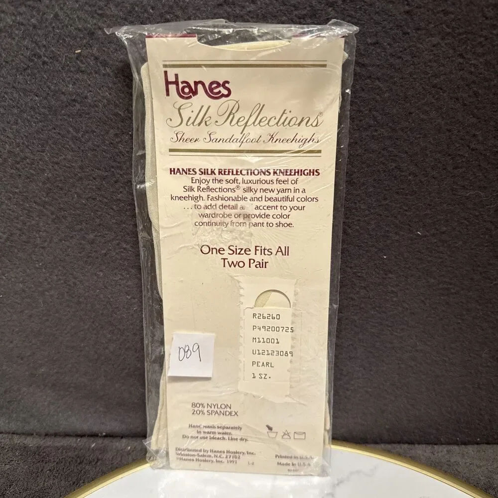 Worthington Sheer Knee Highs Nude Queen Hanes Sheer Sandalfoot Pearl 2-Pair OSFA